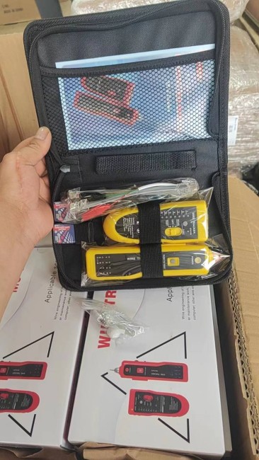 Трассоискатель кабельный MJ-868 (NF806R) с LAN-тестером, тональный генератор с разъемами крокодил, чехол, батарейки, желтый Трассоискатель кабельный MJ-868 (NF806R) с LAN-тестером, тональный генератор с разъемами крокодил, чехол, батарейки, желтый