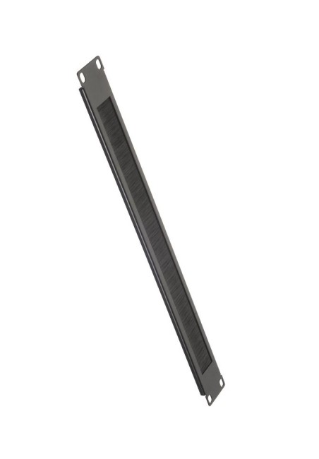 Кабельный органайзер 19', 1U, металлический, щетка, черный Кабельный органайзер 19', 1U, металлический, щетка, черный