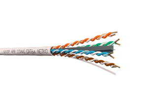 Кабель витая пара UTP4 cat.6a, 23AWG, чистая медь, моножильный, с крестовиной, проходит Fluke Test, Netko, 25 метров