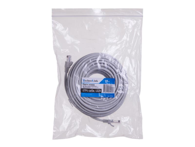 Патч корд 15 метров UTP4, медный, cat.5, кабель для интернета RJ45 с переходником RJ-45 на RJ-45 в комплекте, серый Патч корд 15 метров UTP4, медный, cat.5, кабель для интернета RJ45 с переходником RJ-45 на RJ-45 в комплекте, серый