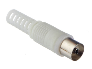 Разъём гнездо (мама) для TV, белый, Netko, 100 шт.