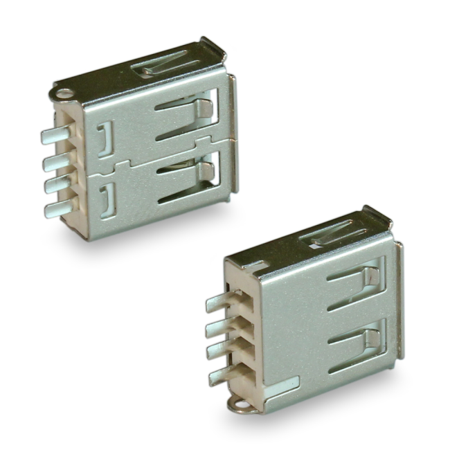 Разъем USB2.0(female) type A, на кабель, 4 шт