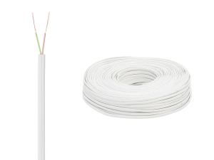 Кабель телефонный 2С, омедненная сталь, круглый, белый, Netko, 20 метров