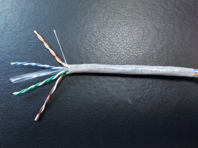Кабель витая пара UTP, cat.6 AWG23, 4 пары, омедненный, внутренний, 240 метров