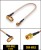 Пигтейл радиочастный (переходник) SMA-male - SMA-male, прямой/угловой, кабель RG178, 50 Ом, 15 см, 1 шт