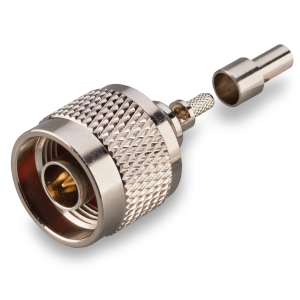 Разъем N-male под кабель RG174, RG178, RG316, 50 Ом, обжимной под пайку, 1 шт.