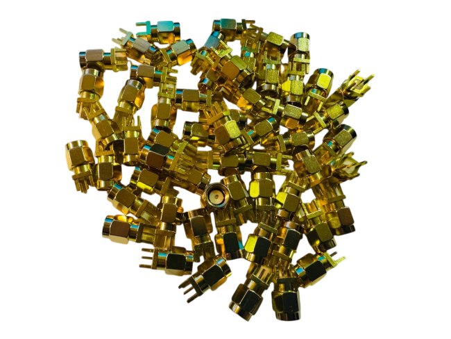 Разъем SMA-male на плату под пайку, 50 шт. Разъем SMA-male на плату под пайку, 50 шт.