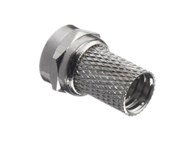 Разъем F-male на кабель RG-6 и SAT-703, медный проводник, покрытие никель, (F113-55), Netko, 4 шт