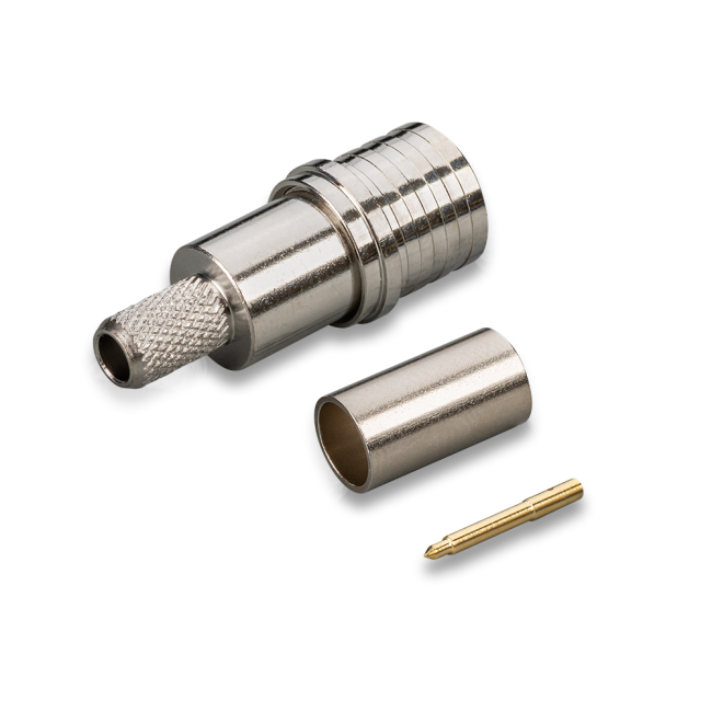 Разъем QMA-male под кабель RG-58, обжимной под пайку, 20 шт.