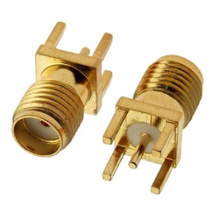 Разъем SMA-female на плату, общая длина 13,5мм, под пайку, 10 шт.