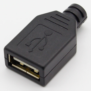 Разъем USB2.0(female) type A, на кабель, 8 шт