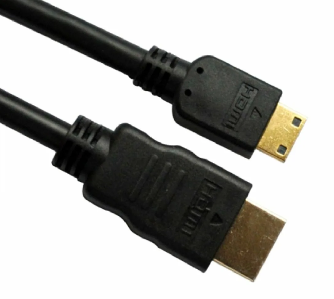Шнур аудио-видео miniHDMI-male - HDMI-male, золото, Netko, 1.5 метра