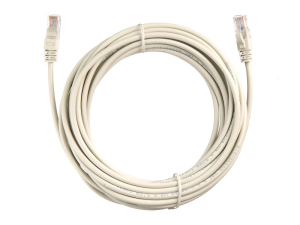 Патч-корд 7 метров, UTP4, чистая медь, cat.5, сетевой кабель для интернета RJ45, LSZH, с переходником RJ-45 на RJ-45 в комплекте, серый