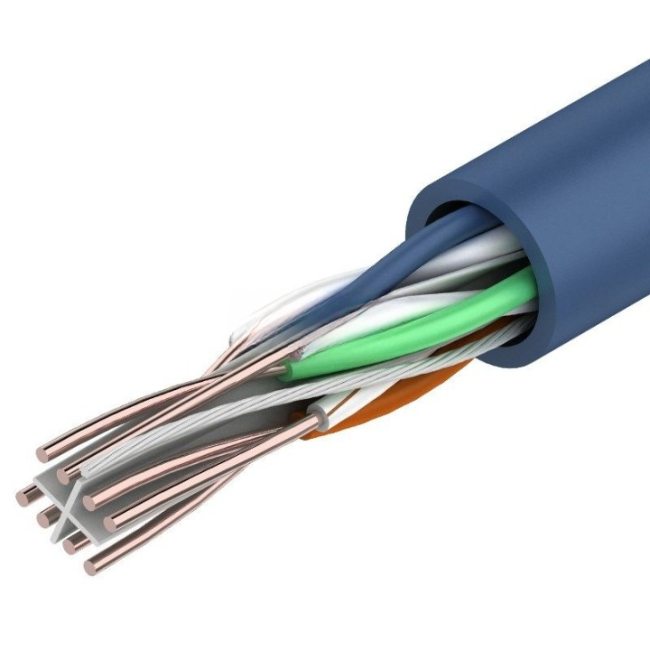 Кабель витая пара UTP, cat.6 23AWG, 4 пары, медный проводник, уличный, Eletec, 220 метров