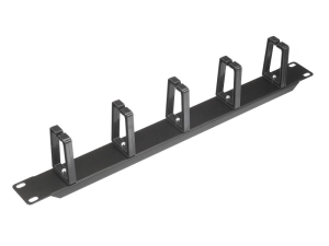 Кабельный органайзер 19', 1U, металлический, 5 пласт. колец, черный Кабельный органайзер 19', 1U, металлический, 5 пласт. колец, черный