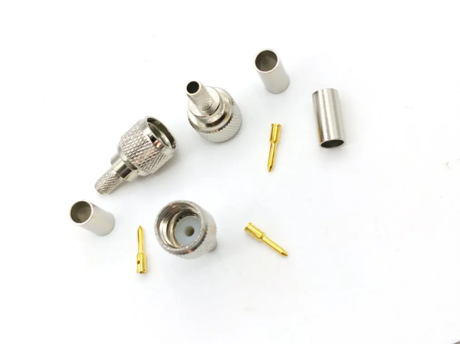 Разъем MINI UHF-male под кабель RG58 (RG-58), 50 Ом, обжимной под пайку, 10 шт.