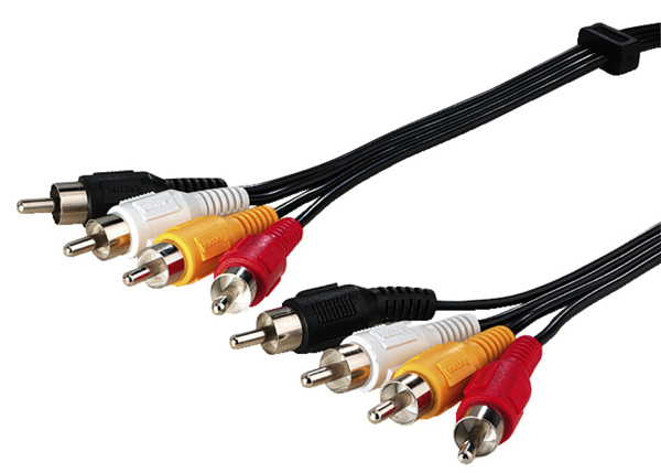 Шнур аудио-видео 4RCA - 4RCA, Cabletech, 3 метра