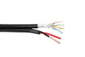 Кабель комбинированный FTP (экранированный), cat.5e, 4 пары медь + питание 2x1.0, уличный, 150 метров
