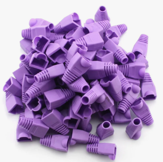 Изолирующий колпачок для патч-кордов из витой пары RJ-45 и RG-11, фиолетовый, D-6 мм, 30 шт. Netko