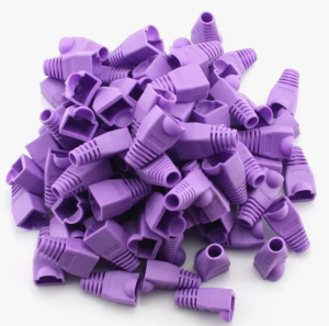 Изолирующий колпачок для патч-кордов из витой пары RJ-45 и RG-11, фиолетовый, D-6 мм, 30 шт. Netko