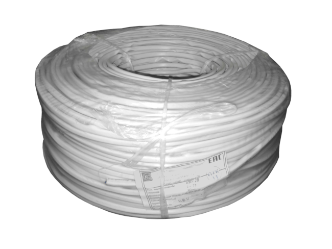 Кабель коаксиальный для видеонаблюдения комбинированный РК 75-2-122, медный, с кабелем питания 2x0,75мм2, внутренний, 20 метров