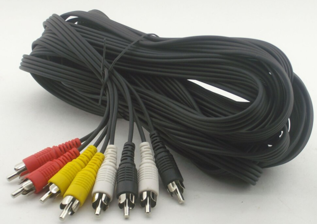 Шнур аудио-видео 4RCA - 4RCA, Cabletech, 1.2 метра