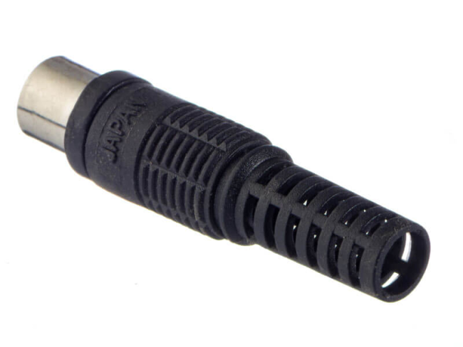 Разъём штекер (папа) для ТV, черный, Netko, 1 шт.