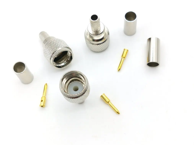 Разъем MINI UHF-male под кабель RG58 (RG-58), 50 Ом, обжимной под пайку, 20 шт.