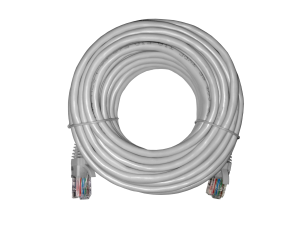 Патч корд 10 метров UTP4, чистая медь, cat.5, кабель для интернета RJ45 с переходником RJ-45 на RJ-45 в комплекте, серый