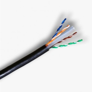 Кабель витая пара UTP, cat.6 AWG23, 4 пары, омедненный, уличный, 5 метров