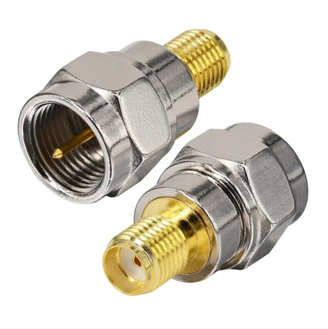 Переходник SMA-female - F-male, 50 Ом, 3 шт