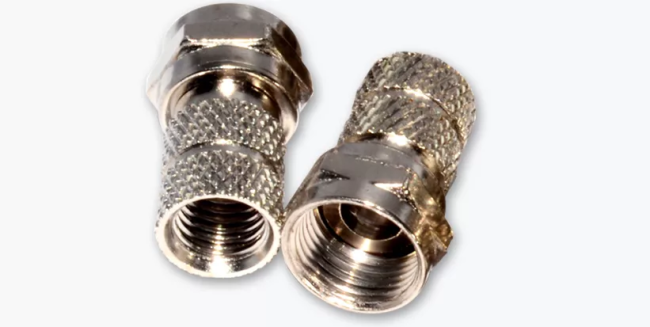 Разъем F-male на кабель RG-59, покрытие цинк, F113-56, Netko, 4 шт