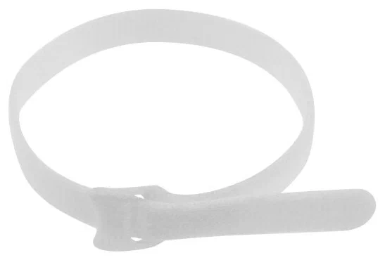 Стяжка-липучка многоразовая 200*12, белый, материал полиамид, 10 шт