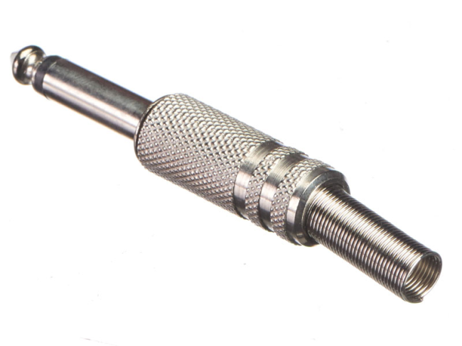 Штекер 6.3 моно, металл, Netko, 2 шт