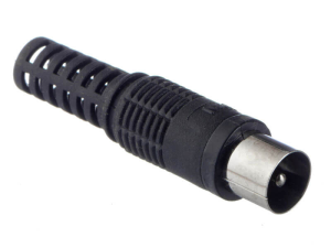 Разъём штекер (папа) для ТV, черный, Netko, 5 шт.