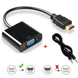 Адаптер-переходник HDMI-VGA + звук 3.5 мм Адаптер-переходник HDMI-VGA + звук 3.5 мм