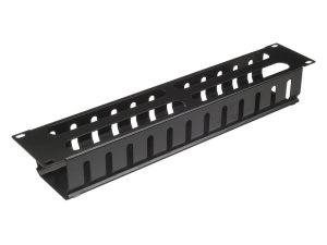 Кабельный органайзер 19', 2U, металлический, с крышкой и кольцами, черный Кабельный органайзер 19', 2U, металлический, с крышкой и кольцами, черный