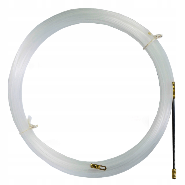 Устройство закладки кабеля (УЗК) повышенной прочности, 10м, нейлон диаметр 4мм, белый, Netko