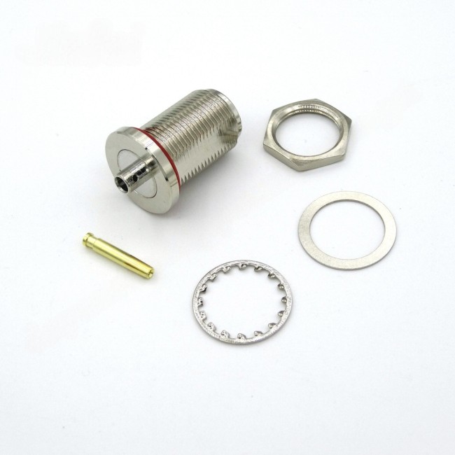 Разъем N-female под полужесткий кабель RG402 (0.141''), под пайку, с гайкой, 10 шт.