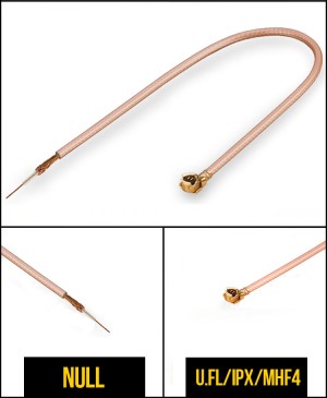 Пигтейл радиочастный (переходник) U.FL (IPEX) - Null, кабель RG178, 50 Ом, 20 см, 1 шт