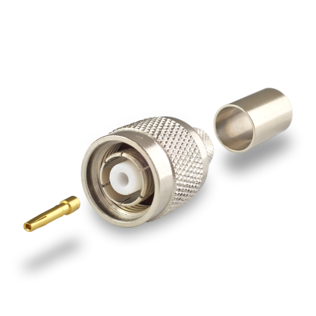 Разъем RP-TNC-male под кабель RG58 (RG-58), 50 Ом, обжимной под пайку, 20 шт.