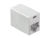 Соединительный модуль RJ-45 на RJ-45 (8p8c на 8p8c), медь, UTP, компактный (22х16х31мм), белый, 50 штук
