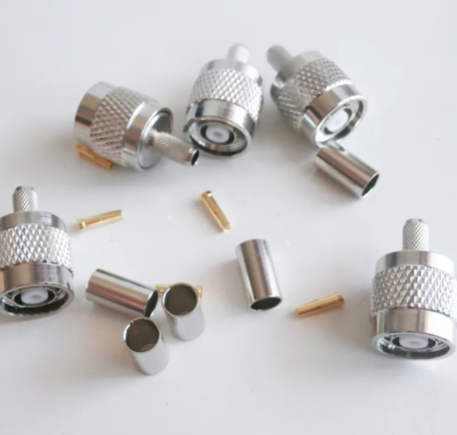 Разъем RP-TNC-male под кабель RG58 (RG-58), 50 Ом, обжимной под пайку, 4 шт.