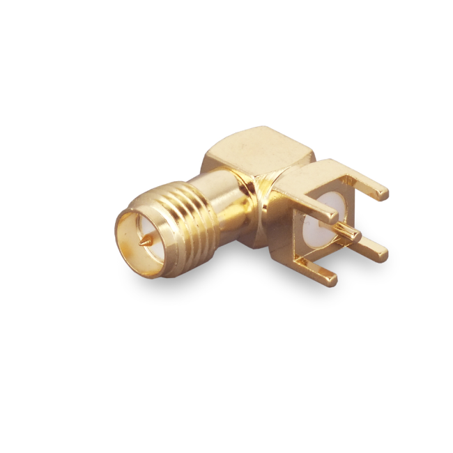 Разъем RP-SMA-female (обратный), угловой, на плату под пайку, 20 шт. Разъем RP-SMA-female (обратный), угловой, на плату под пайку, 20 шт.