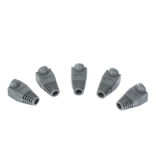 Изолирующий колпачок для патч-кордов из витой пары RJ-45 и RG-11, темно-серый, D-6 мм, 10 шт. Netko