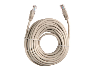 Патч корд 10 метров UTP4, медный, cat.5, кабель для интернета RJ45 с переходником RJ-45 на RJ-45 в комплекте, серый