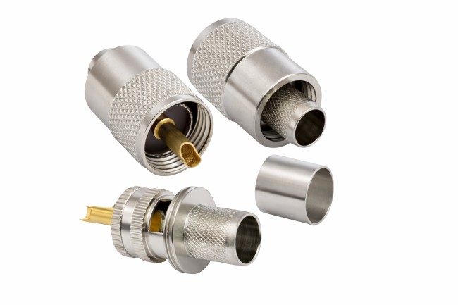 Разъем UHF-male (UHF-C8P) под кабель 8D-FB, RG213, RG-8, накручивающийся, 4 шт.