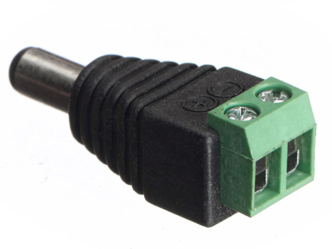Переходник питания штекер 5,5х2,1 мм - клеммная колодка винтовая