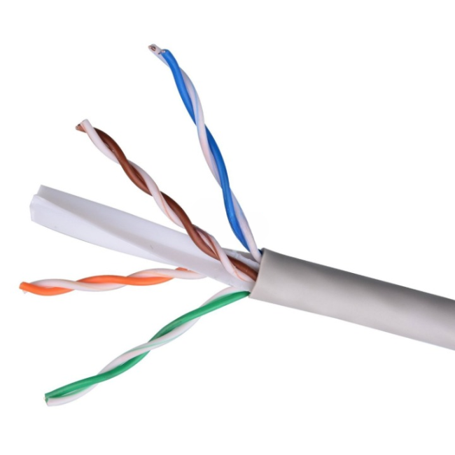 Кабель витая пара UTP, cat.6a, 4 пары AWG23, медный проводник, Eletec, внутренний, 25 метров