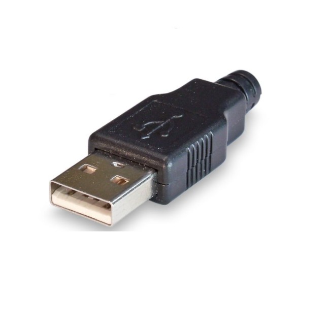 Разъем USB 2.0 (male) type A, на кабель, 1 шт.